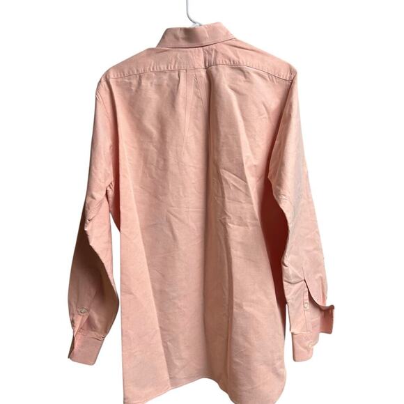 Ralph Lauren Classic Fit Men's Medium Cotton Orange Button Up - Picture 8 of 8